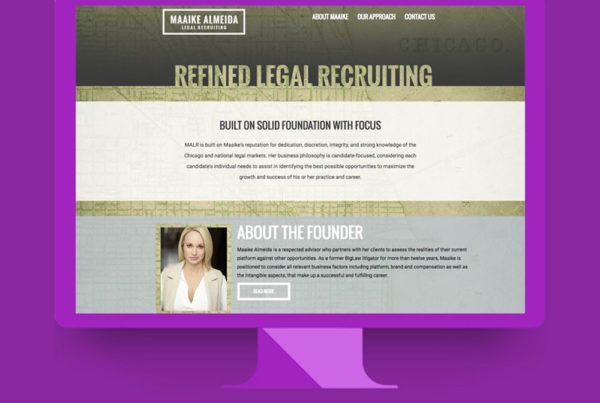 WordPress web design by Lunar Media for Legal Recruting Firm